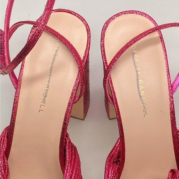 Loeffler Randall  Natalia Pleated Bow Platform Sandals size 11 - Picture 10 of 13